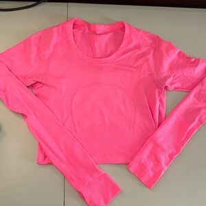 Align workout long sleeve top not cropped